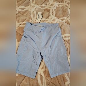 Baleaf Women's Sky Blue Swim Shorts high waisted Medium UPF 50+